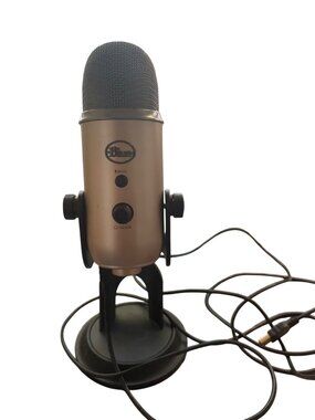 Blue Yeti USB Microphone With Adjustable Stand & Cable For Streaming/Recording